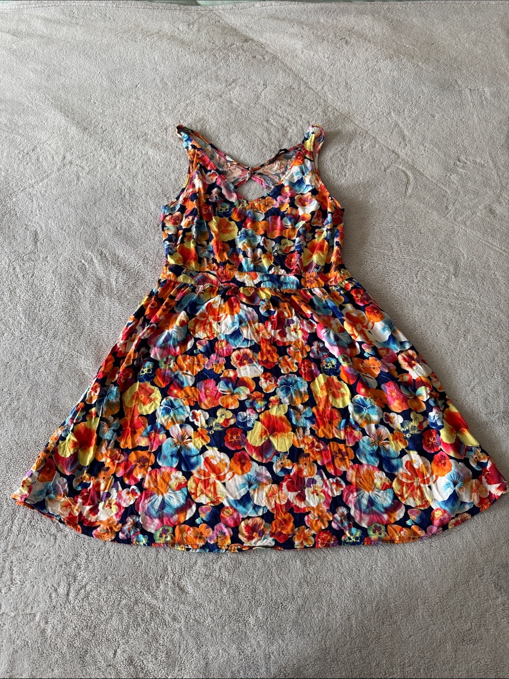 G21 Floral Sleeveless Fit & Flare Dress Women’s Large Multicolor Rayon - Picture 6 of 9